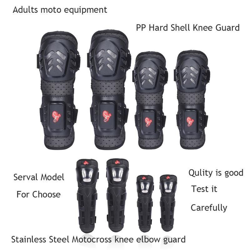 Motocross Knee Elbow Armoured Pads Adult Dirtbike Racing Knee Brace