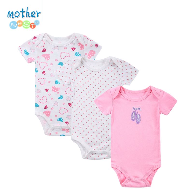 3 unids ropa de bebé Body recién nacido Manga corta Infantil 3 unids ropa de bebé Body recién nacido Manga corta Infantil