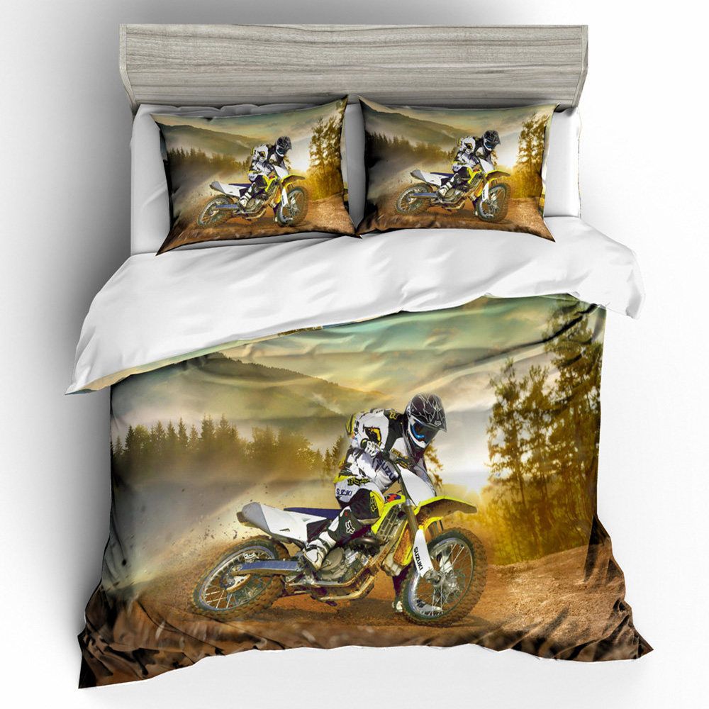 King Size Bedding Set Mountain Motorcyclist Fashion Lifelike Duvet Cover For Boys Queen Twin Full Double Single Bed With Pillowcase From Beddeco 13 07 Dhgate Com King Size Bedding Set Mountain, Boys King Size Bedding