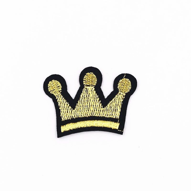 2020 GOLD CROWN Girl Kids Jacket T Shirt Patches Sew Iron On
