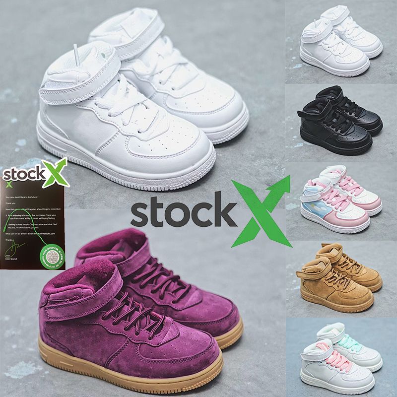 childrens black leather trainers