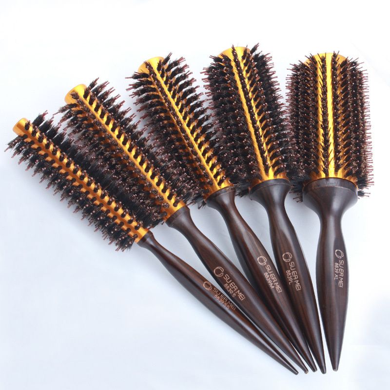 natural bristle round brush