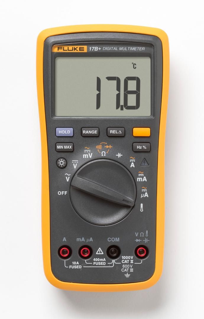 2020 Fluke 17B+ Auto Range Digital Probe Multimeter Meter Temperature