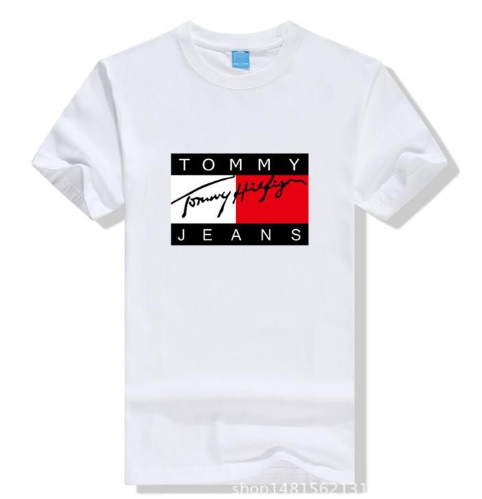 2019 Marca Tommy Print Camiseta para hombre de de de manga corta Camisetas