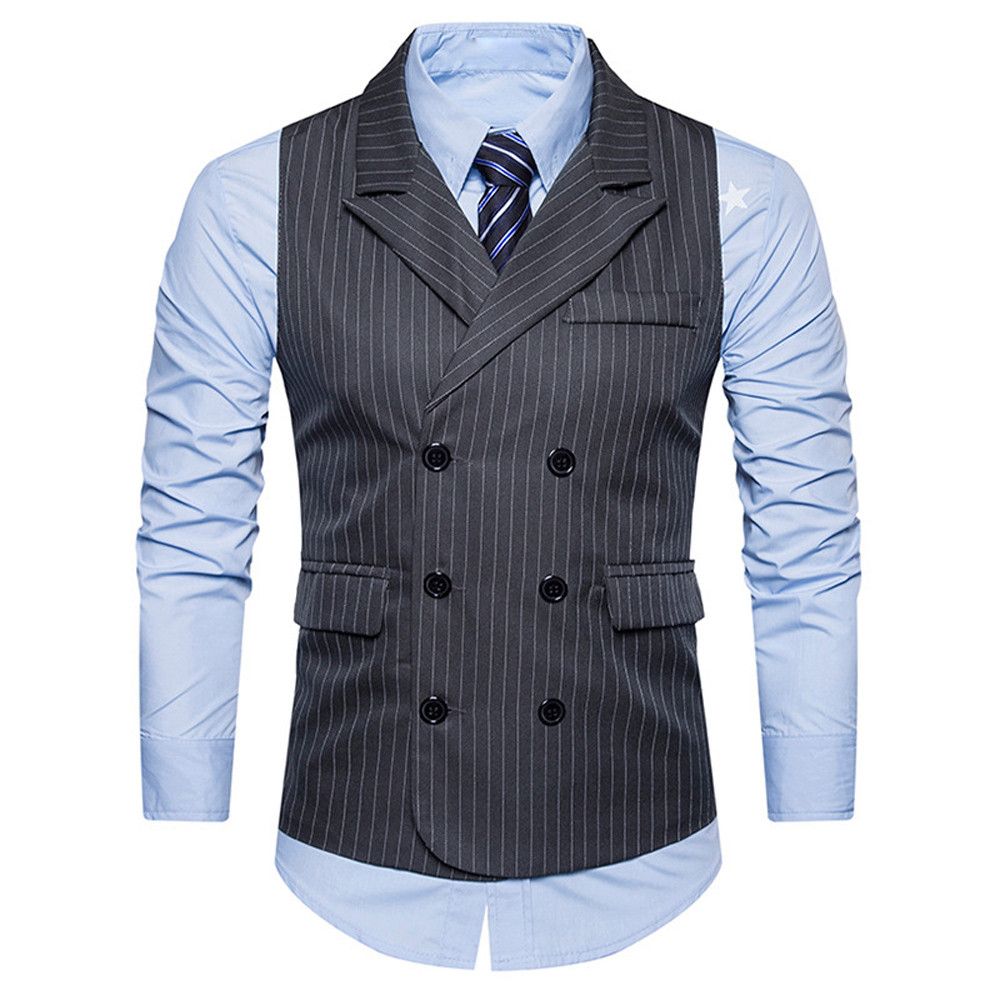 Grosshandel Herren Business Weste Anzug Westen Herren Weste Herren Zweireiher Schal Kragen Gestreifte Formale Weste Slim Fit Kleidung Mann T1 Von Radishu 85 Auf De Dhgate Com Dhgate