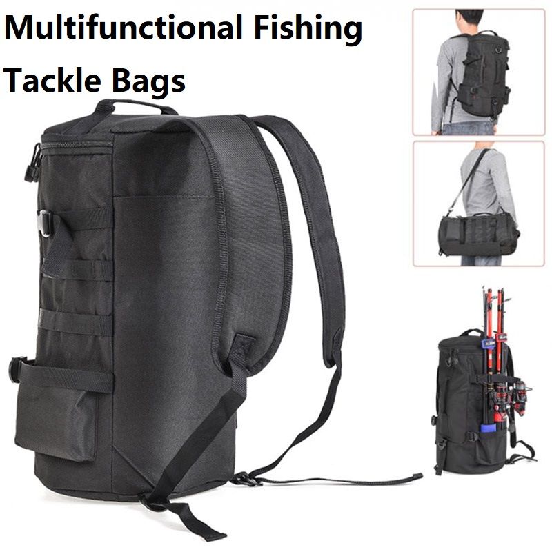 2021 Multifunctional Fishing Tackle Bags Outdoor Backpack Trekking