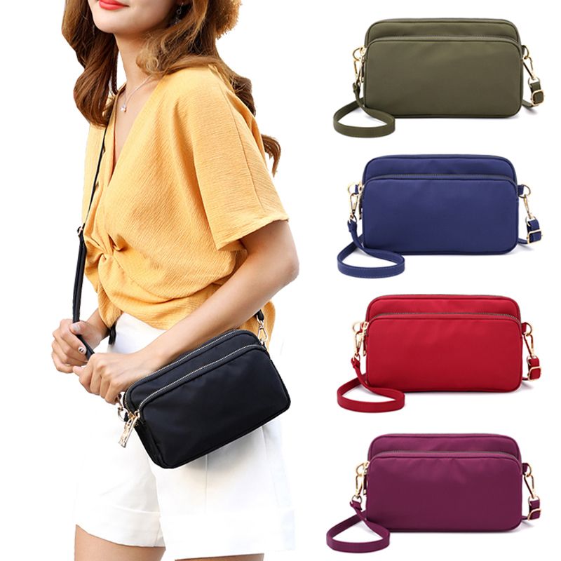 Damentaschen Large Navy Blue Clutch Bag Multi Compartment Cross Body Purse Wallet Wrist Strap ...