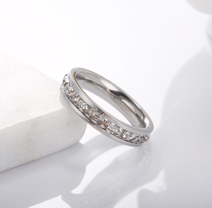 Manera del acero inoxidable IP plateado de una hilera de Solitario Para los del