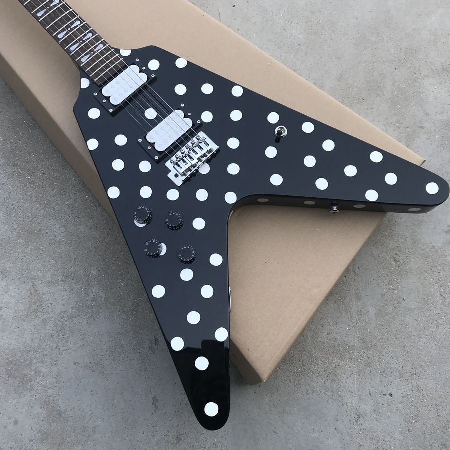 Custom Electric Guitar Randyrhoads Polka Dots V High Quality