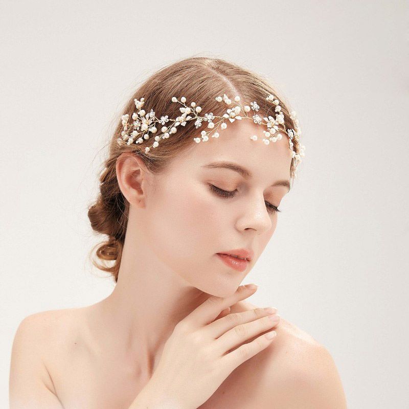 small flower crown wedding