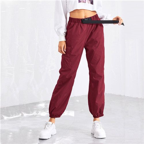 Compre Romwe Pocket Side Drawstring Waist Pants Mujer Casual Otoño Moda  Parte De Abajo Pantalones Deportivos Deportivos De Cintura Elástica  Y19070301 A 15,36 € Del Qiyuan05 | DHgate.Com