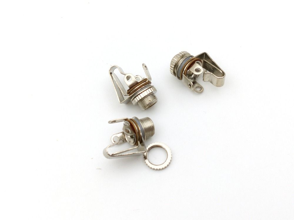 100PCS 3.5mm Mono Jack Chassis/Panel Socket With Switch Audio CONNECTOR 