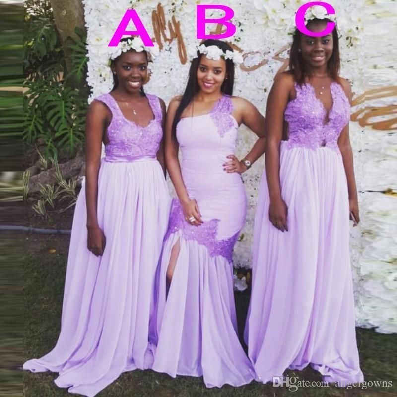 purple and peach bridesmaid dresses