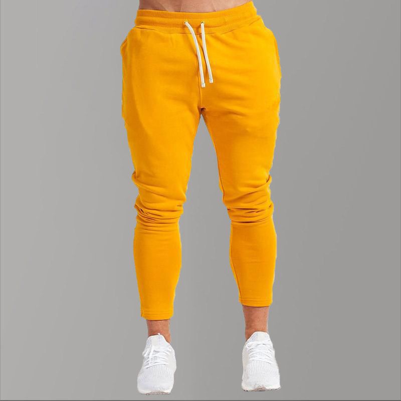 yellow and black sweatpants