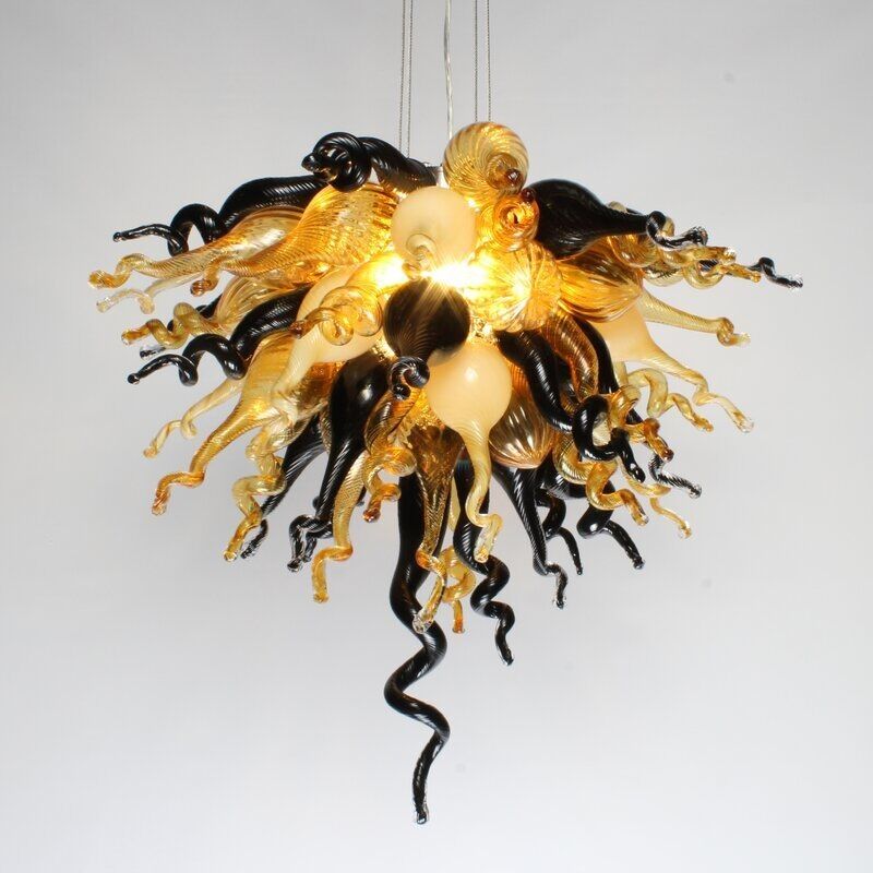 Indian Style Blown Glass Chandelier Western Style Octopus Modern