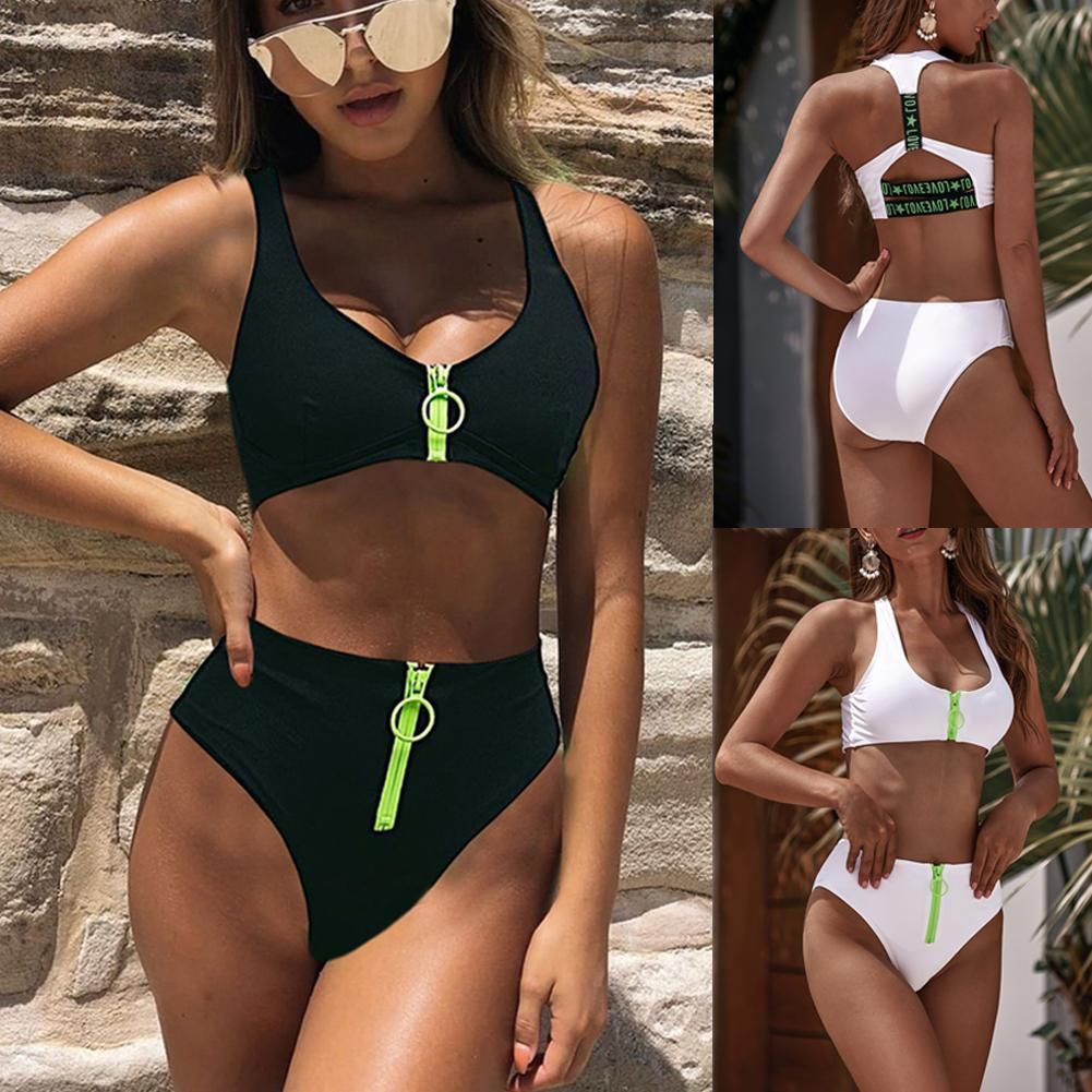 zip up bikini set
