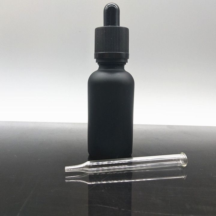 Download Matte Black 30ml 1oz Round Glass Dropper Bottle Cheap Sale ...