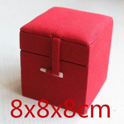 Rode gewone linnen 8x8x8cm