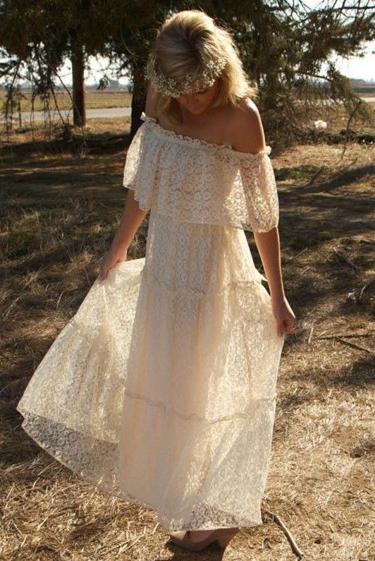 Compra Vestidos De Novia De Estilo Rústico Vintage Con Hombros Descubiertos  Hasta El Suelo Hasta El Suelo Vestidos De Novia De Encaje Con Encanto  Vestidos De Novia Bohemios De Encaje Por Encargo Barato | Entrega Rápida Y  Calidad | Es.Dhgate