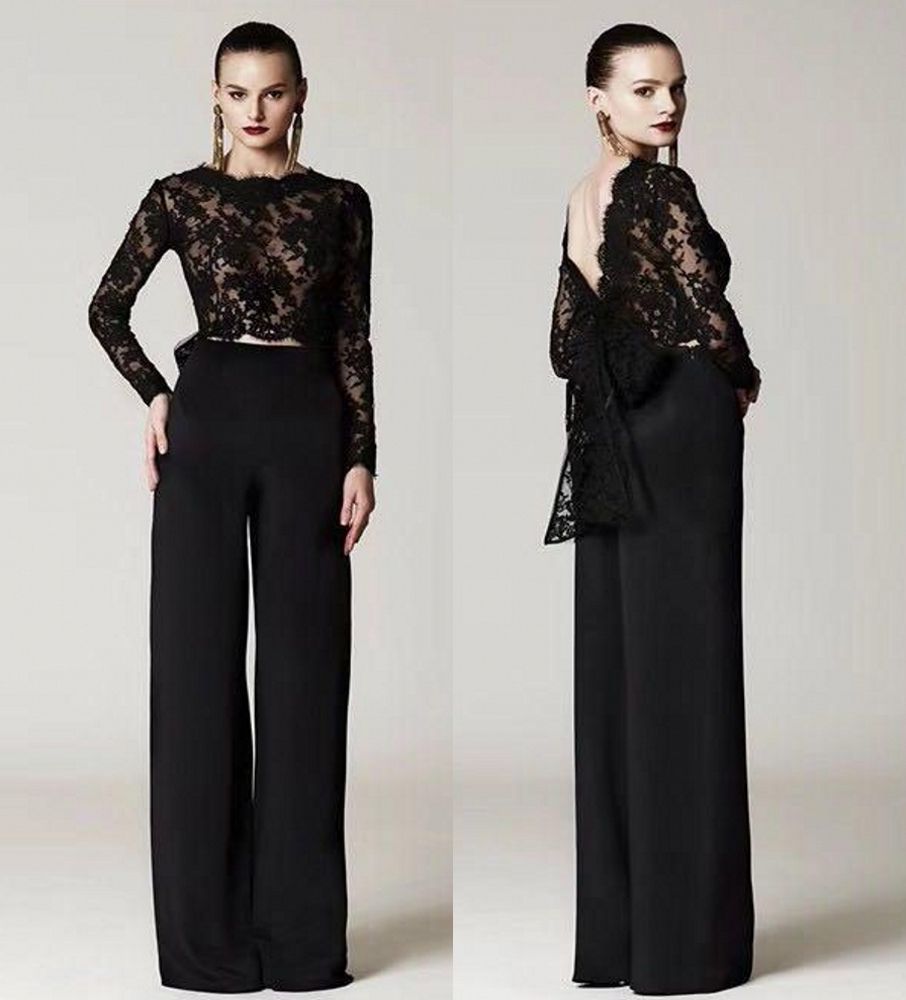 Formal Pant Suits With Big Bow 