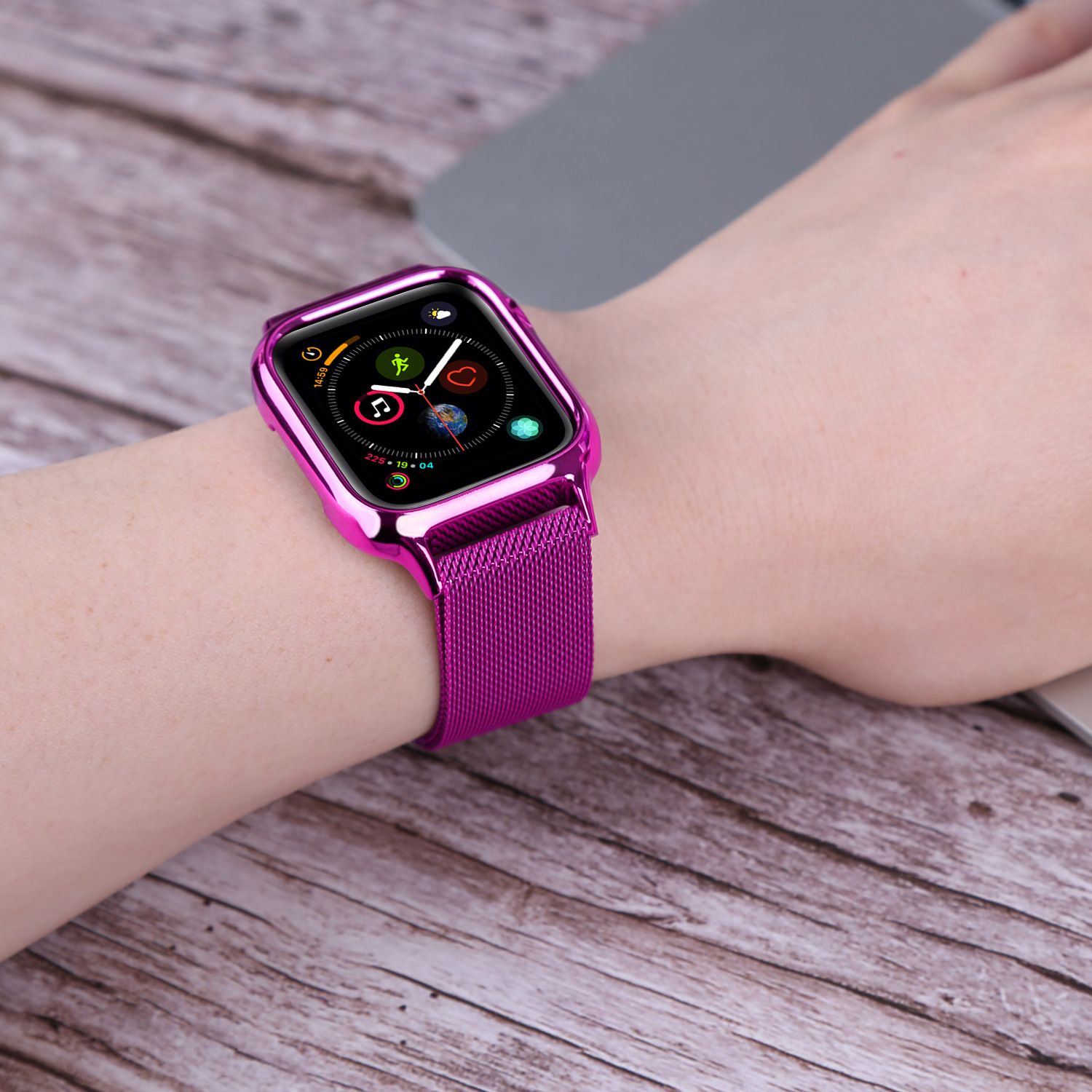 Acquistare Cinturino Da Polso Milanese Loop Sport Apple Watch Serie 4  Cinturino 40mm 44mm Con Custodia In TPU Cinturino Da Polso In Acciaio  Intrecciato Iwatch Economico | Consegna Veloce E Qualità | DHgate Italy