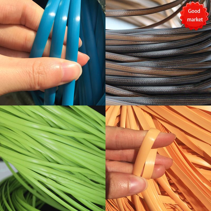 Coffee Gradient Flat Synthetic Plastic Imitation Rattan Basket Weaving Material Coffee Gradient Flat Synthetic Plastic Imitation Rattan Basket Weaving Material