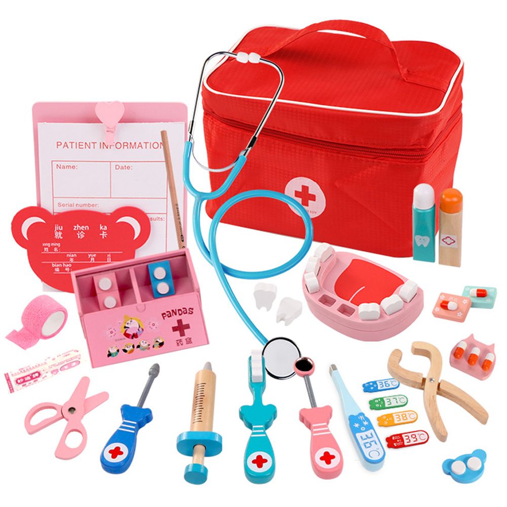 wooden dentist kit