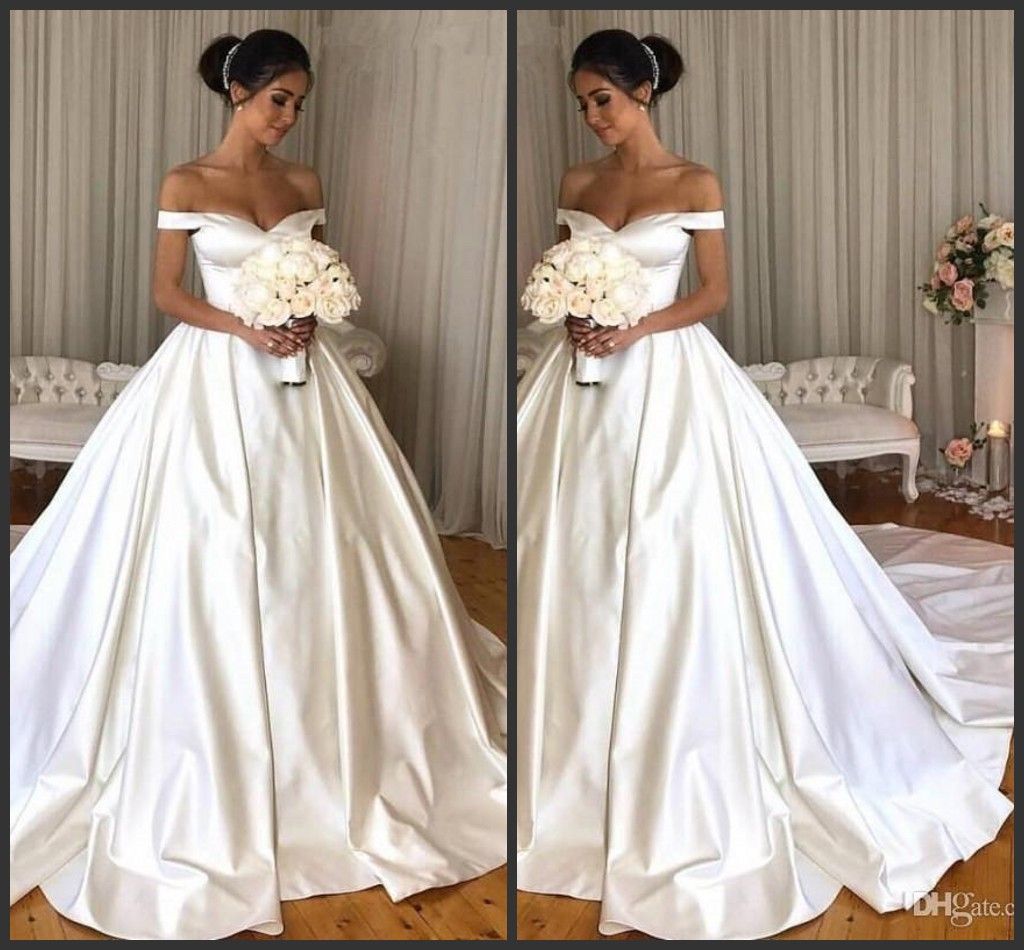 Bridal Prom Gown Off The Shoulder V-Neck Ruched Mermaid Wedding Dresses