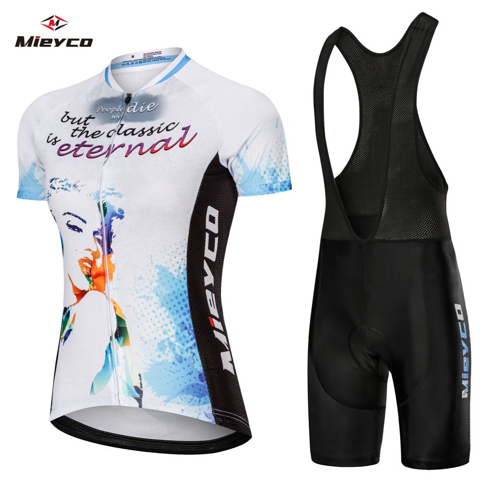 Summer Womens Cycling Jersey And Bib Short Set Womens Cycling Jersey Short Set