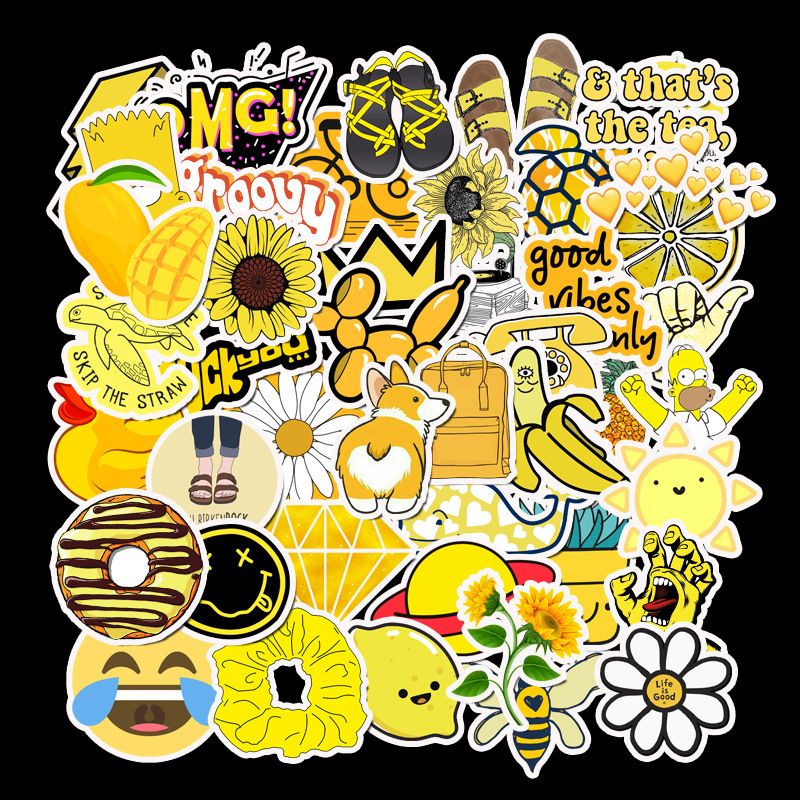 2020 Cartoon Yellow Vsco Stickers For Chidren Toy Waterproof