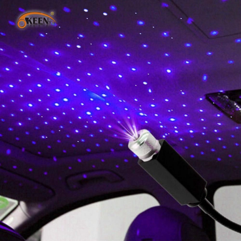 Led Car Roof Star Night Light Projector Atmosphere Galaxy Lamp Usb Decorative Lamp Adjustable Multiple Lighting Effects Led Strobe Lights For Cars