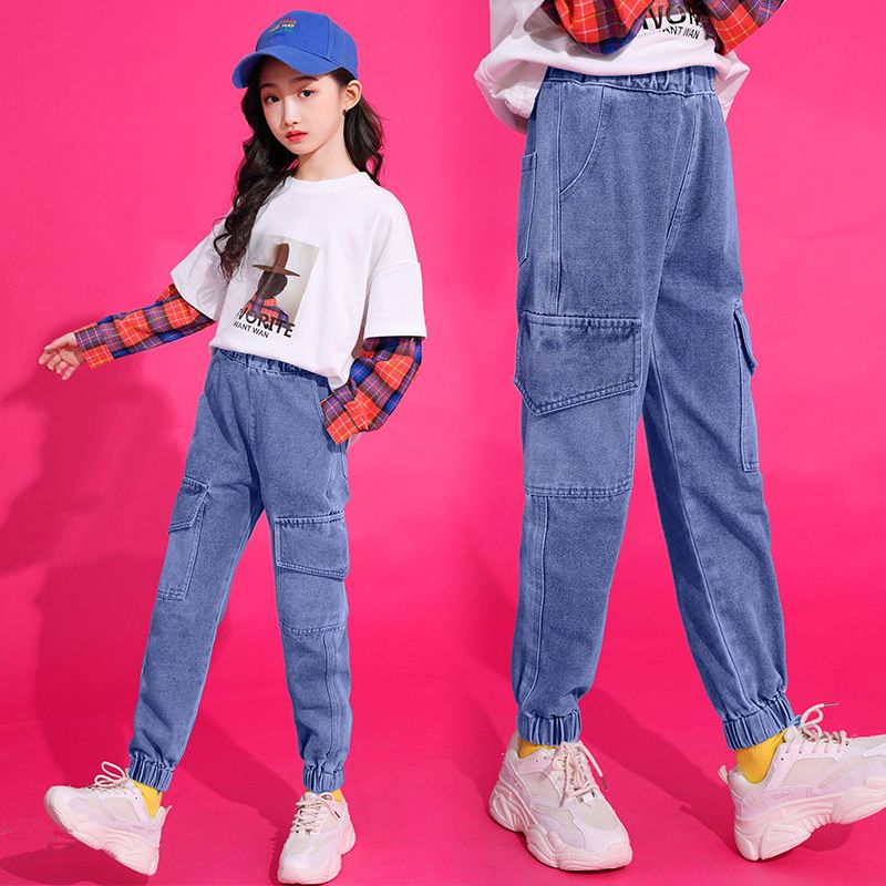 Girl Jeans Spring Autumn Kids Jeans Fashion Casual Children Denim