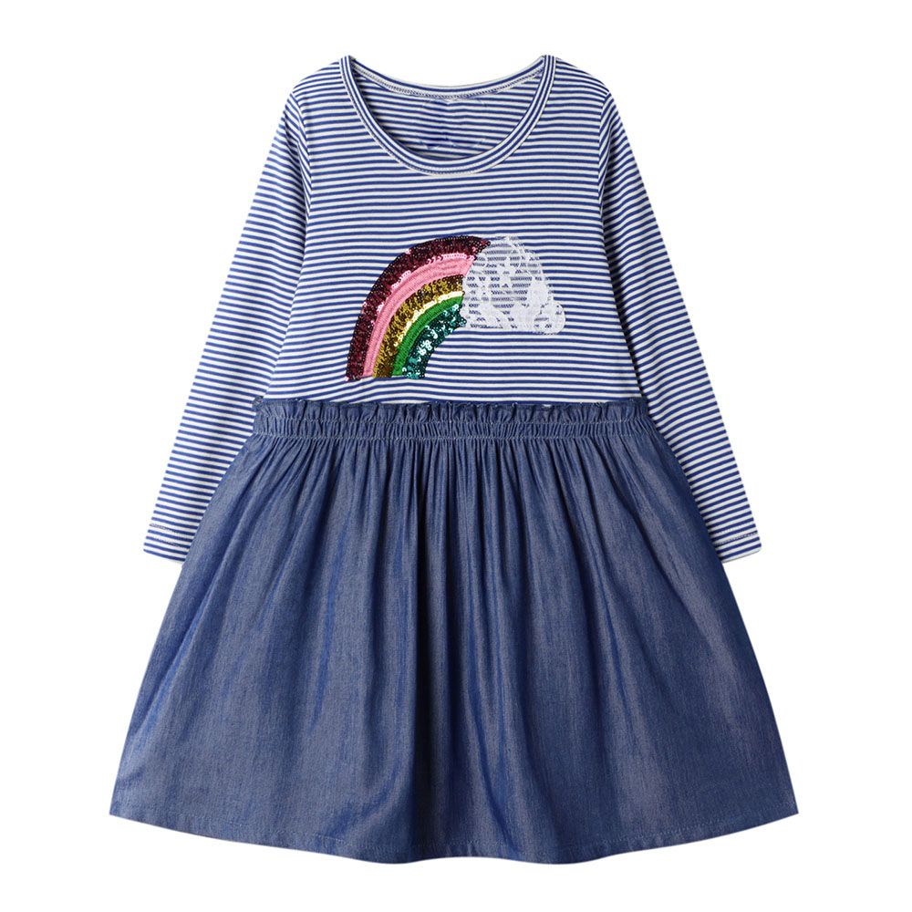 Girls Long Sleeve Clothing Set Animal Appliques Kids Outfit 2-7Years