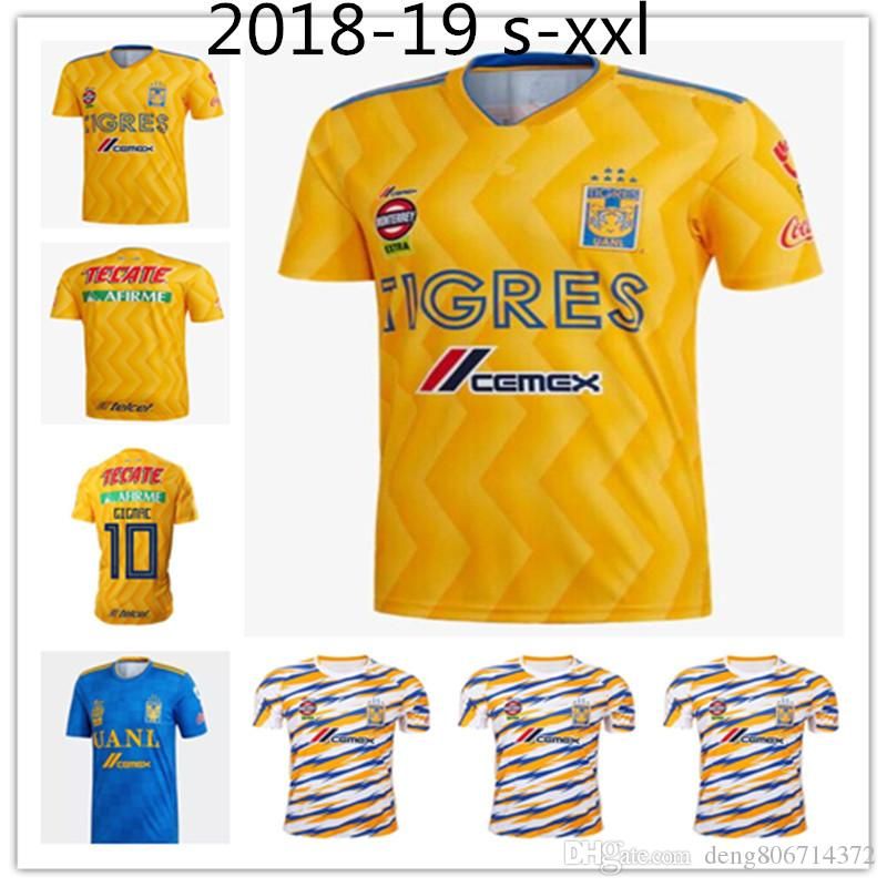 GIGNAC 18 19 Club De México Tigres UANL Camiseta De Fútbol 3a Local Amarilla 6 Estrellas Vargas H. Ayala SOSA 2018 2019 Fútbol Azul Visitante MUJER Por 16,46 € | DHgate