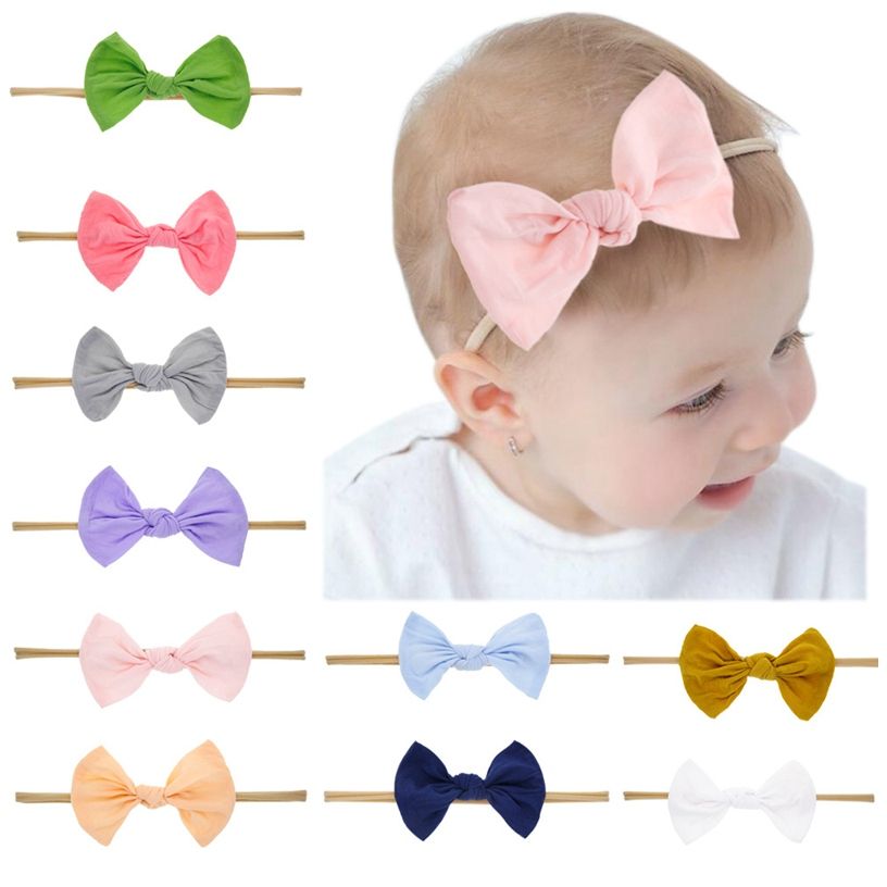 Linda moda bebé diadema plegable arco bebé banda pelo suave nylon banda de pelo Linda moda bebé diadema plegable arco bebé banda pelo suave nylon banda de pelo