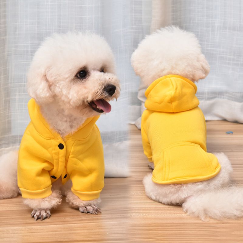 Caballero amable paso Júnior Nueva ropa de perro de color puro más nuevo Teddy Poodle Pet Hoodies de PET  de