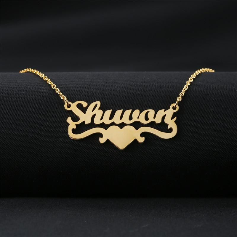 Wholesale Heart With Personalized Name Necklace Pendants For