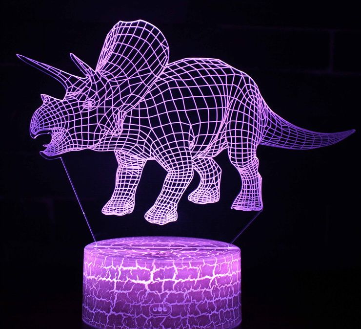 triceratops night light