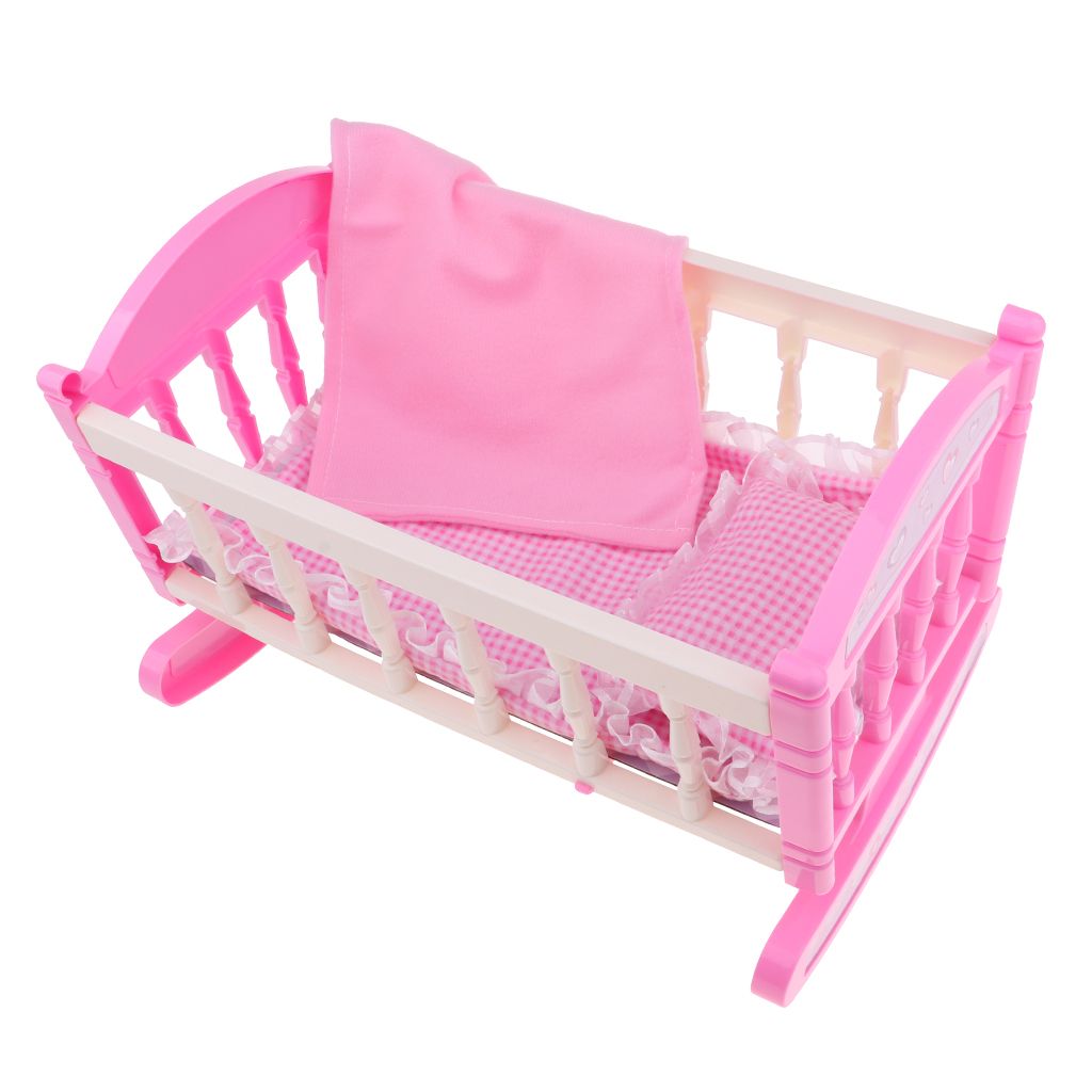 baby doll and cradle