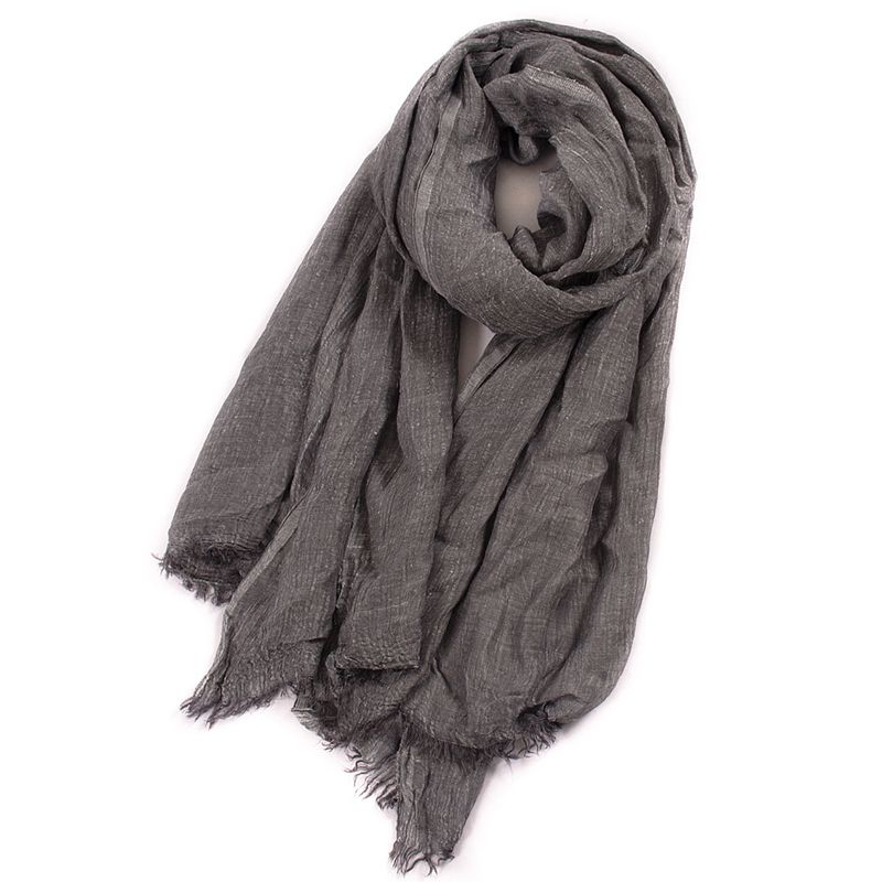 Unisex Estilo invierno bufanda de y lino color largas bufandas de las chal
