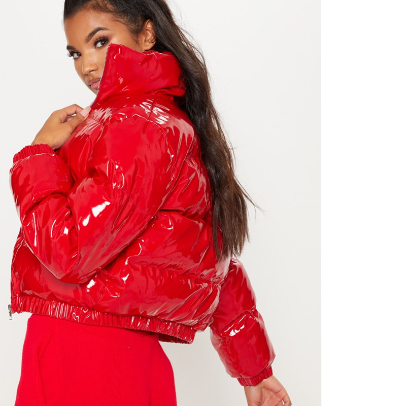 bubble coat red