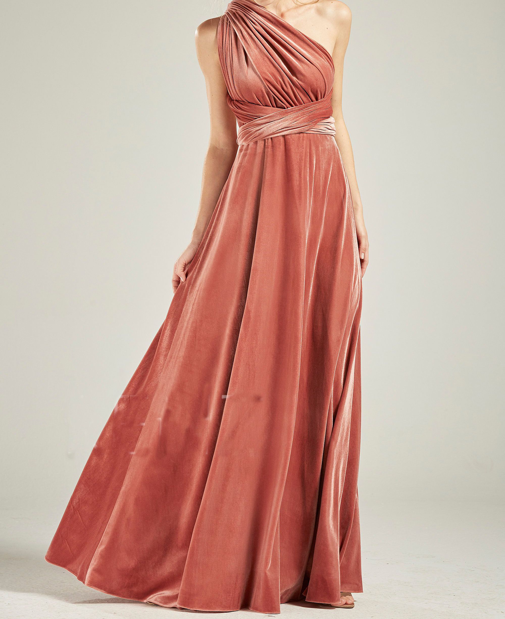 Velvet Infinity Bridesmaid Dress Criss Cross Straps Maxi Dress Convertible  Straps A Line Wrap Prom Dress From Blooming_cici, $126.64