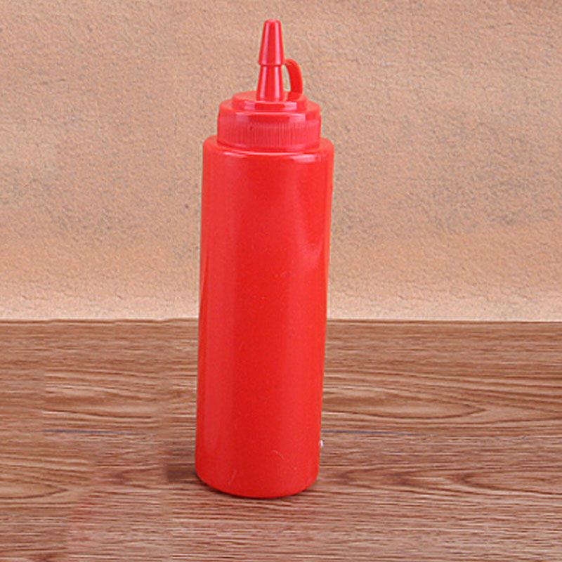NNMNBV 3 Colores 8 oz 12 oz Squeeze Botella de plástico Salsa vinagre Aceite Ketchup Salsa Cruet Salsa Barco Herramientas de Cocina Condimento dispensador Amarillo 230 ML 