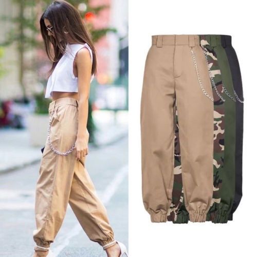 Compra Pantalones Cargo Mujer Pantalón De Cintura Alta Pantalón Pitillo  Bolsillos Laterales Pantalón De Chándal Barato | Entrega Rápida Y Calidad |  Es.Dhgate