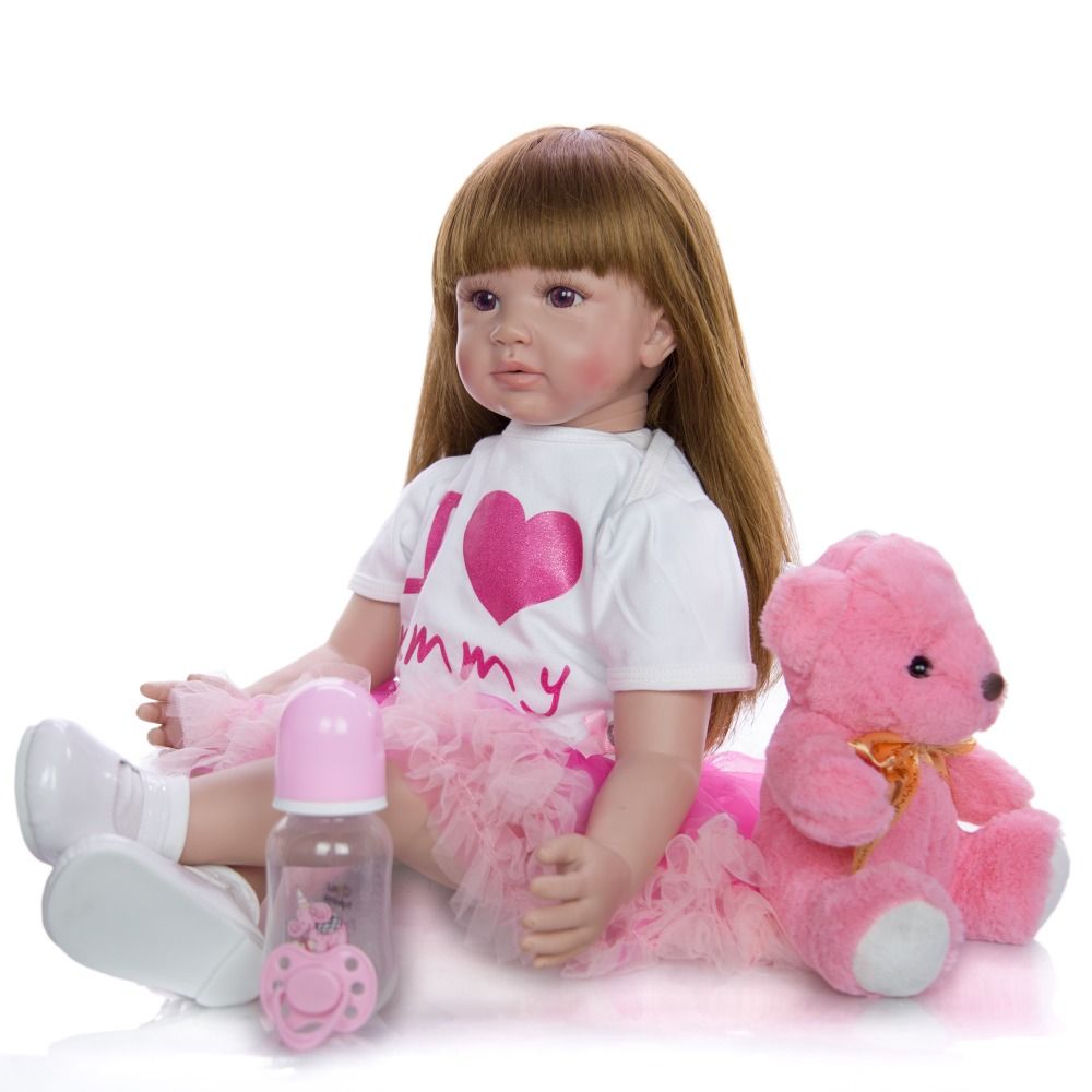 60cm Reborn Baby Doll Toys For Girl Soft Silicone Exquisite ...