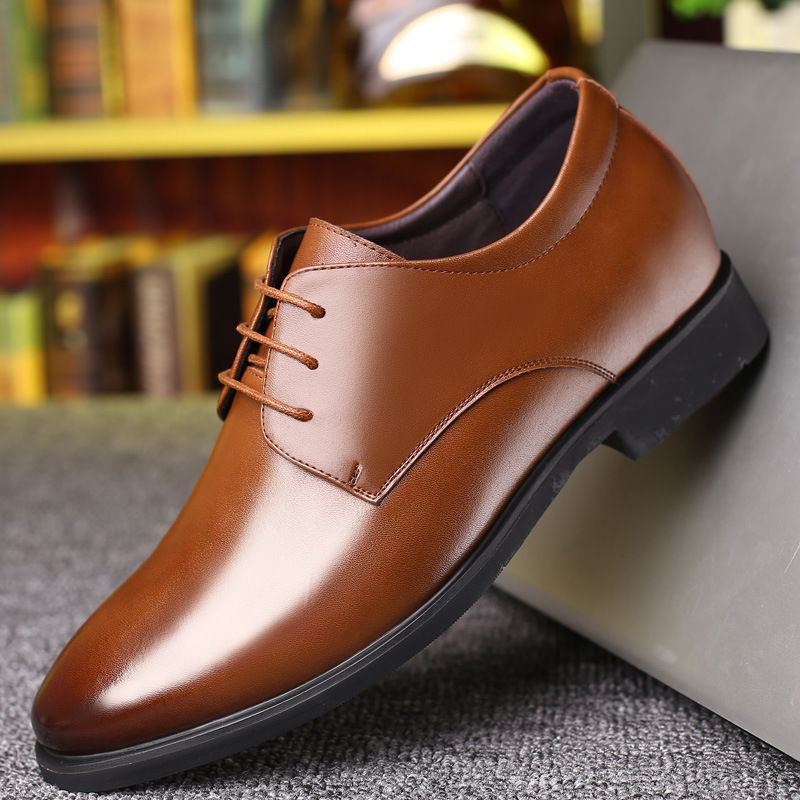 Classic Man Pointed Toe Dress Shoes Mens Patent Leather Black Wedding ...