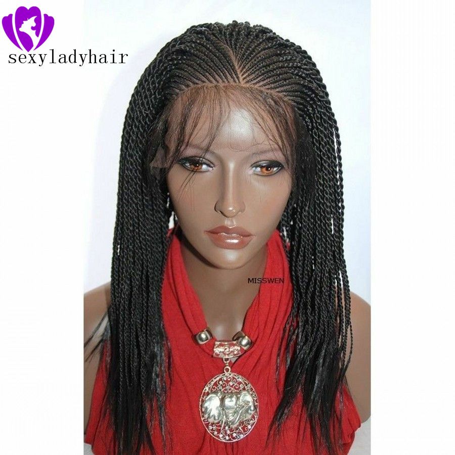 High Quality Synthetic Senegalese Twist Braid Wig Lace Front Wig