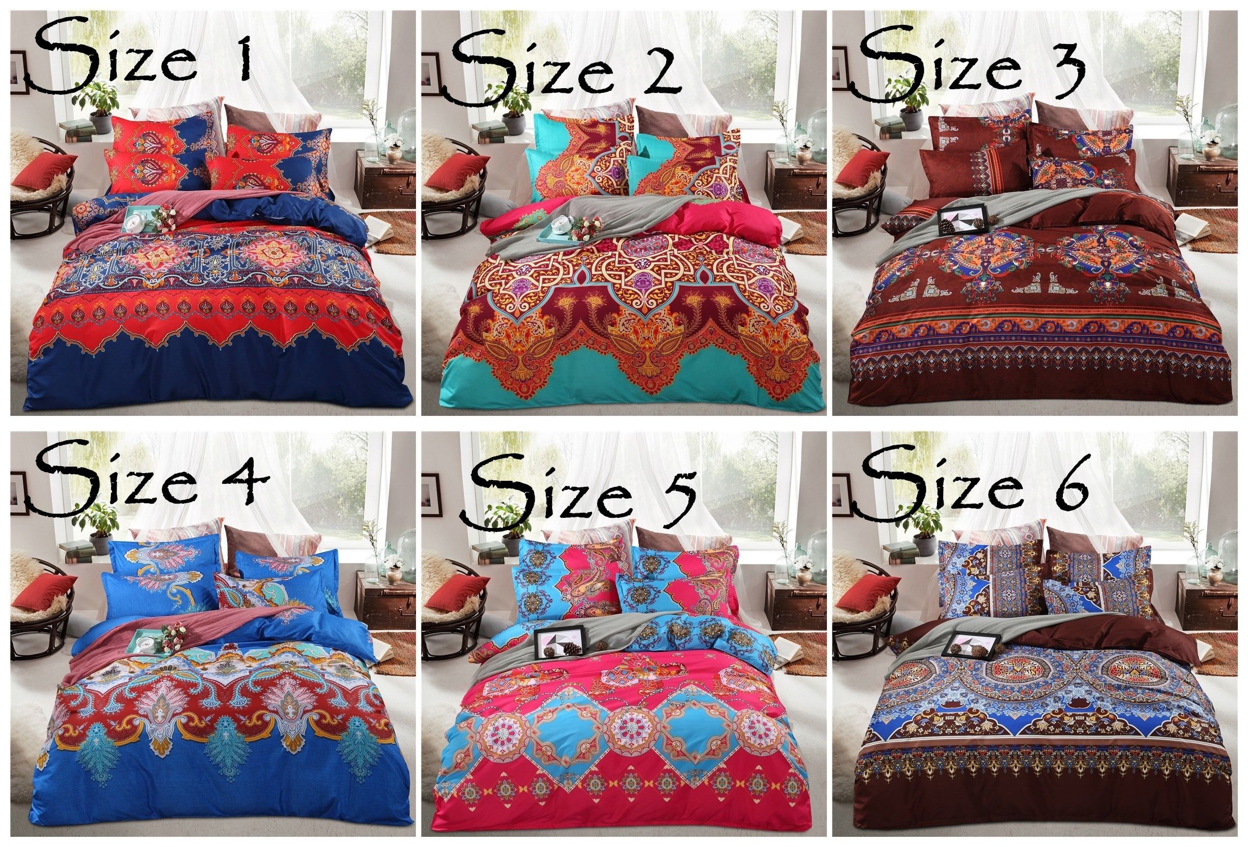 Bohemia Duvet Cover Set Bedding King Size Wrinkle Resistant
