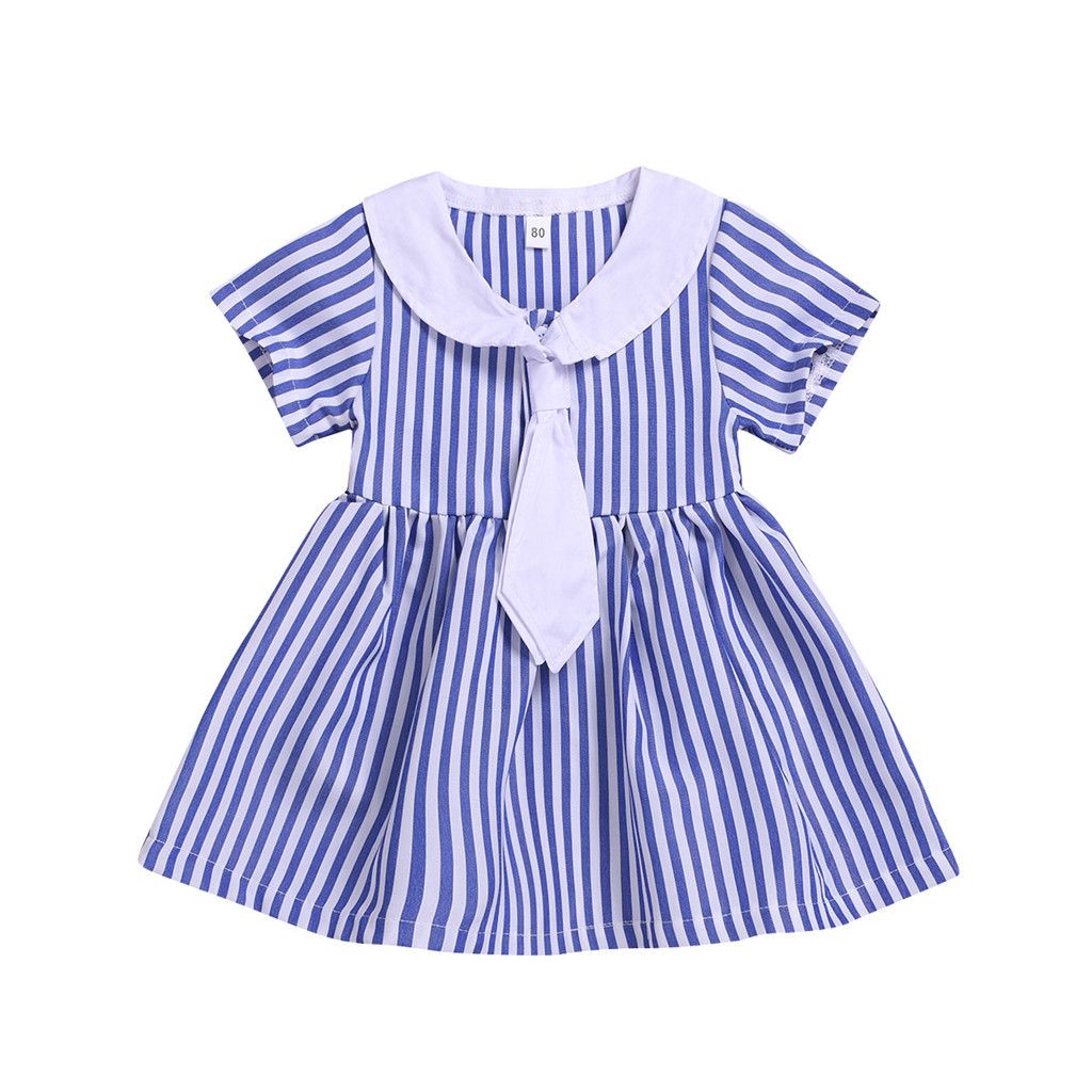 Summer Toddler Baby Kid Girl Casual Short Sleeve Party Princess Dresses Clothes