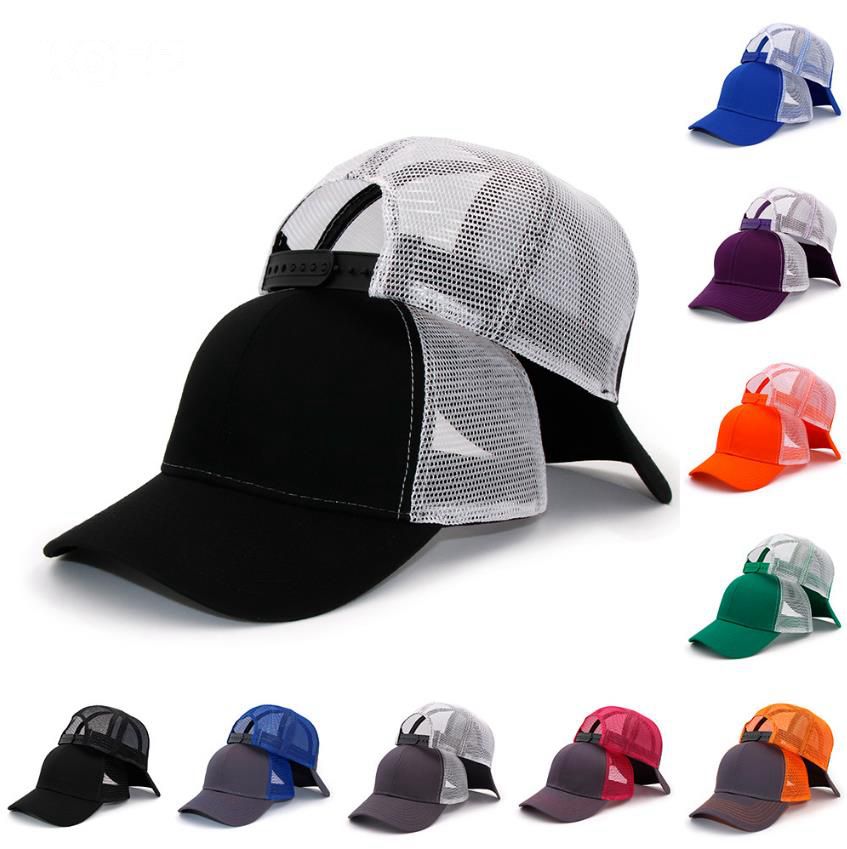 New Snapback Trucker BASEBALL Hat Cap Adjustable Men Women Cap Hip Hop Soft Mesh